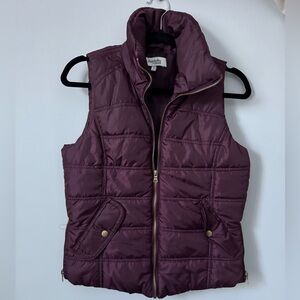 Charlotte Russe Plum Puffer Vest
